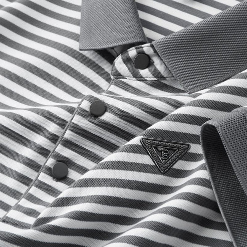 Stratos Crest Linear Men's Polo T-Shirt