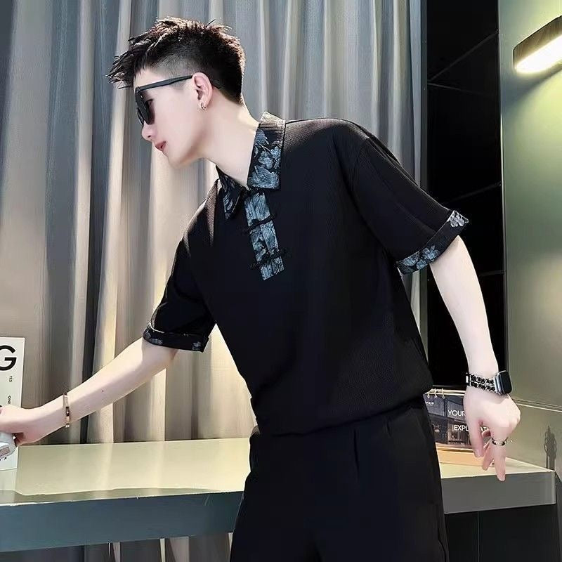 Dual-Tones Korean Style Polo T-Shirt