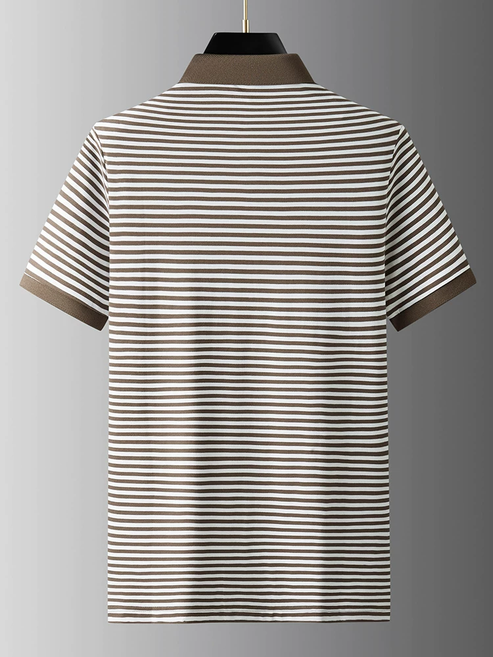 Stratos Crest Linear Men's Polo T-Shirt