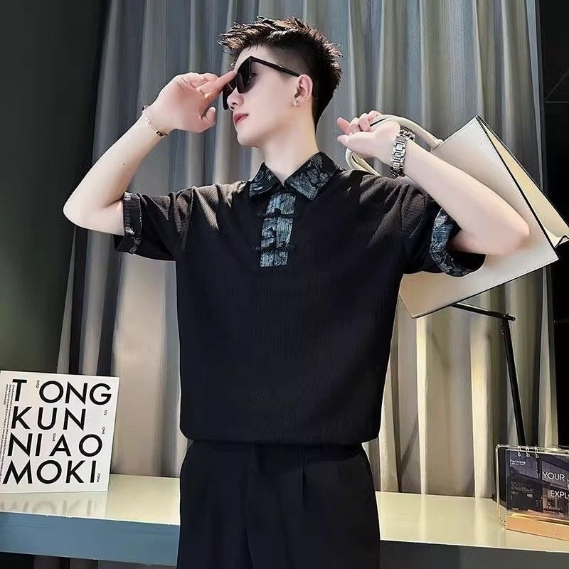 Dual-Tones Korean Style Polo T-Shirt