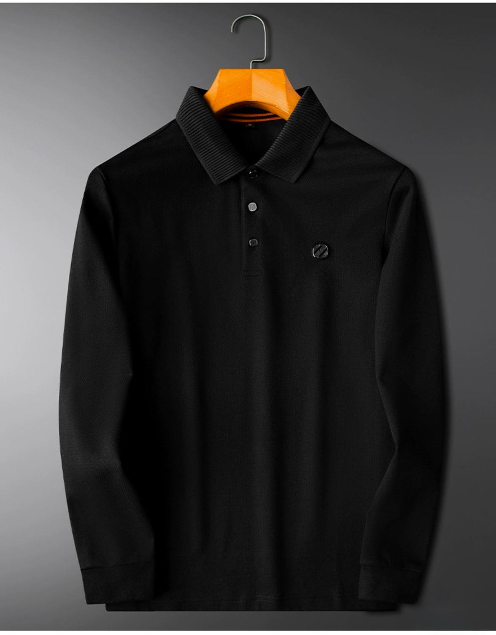 Heritage Luxe Long-Sleeve Polo T-Shirt