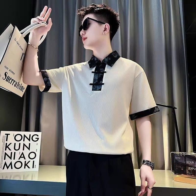 Dual-Tones Korean Style Polo T-Shirt