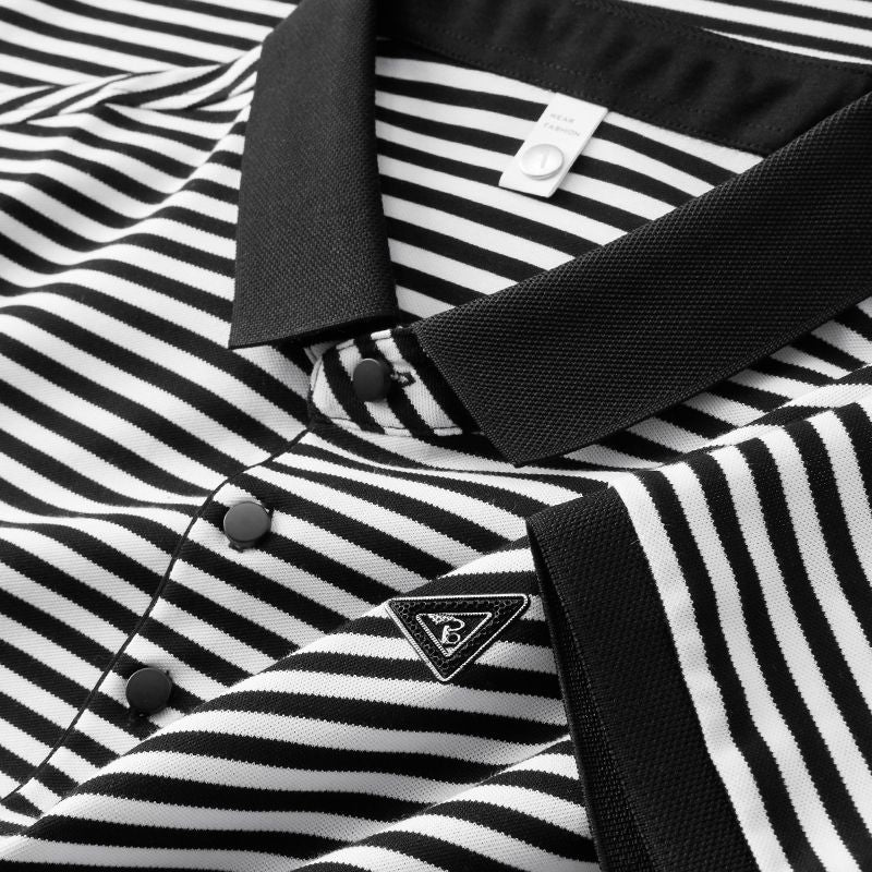 Stratos Crest Linear Men's Polo T-Shirt