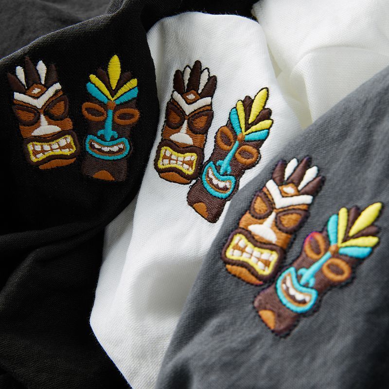 Black T-Shirt with Adivasi Embroidery – Tribal-Inspired Streetwear