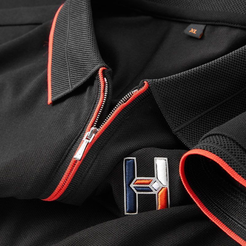 Zip Polo T-Shirt with Contrast Piping – Bold Style with Premium Finish