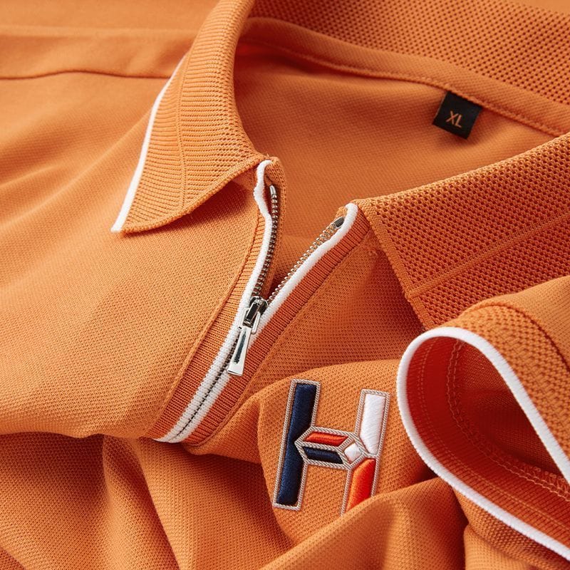 Zip Polo T-Shirt with Contrast Piping – Bold Style with Premium Finish