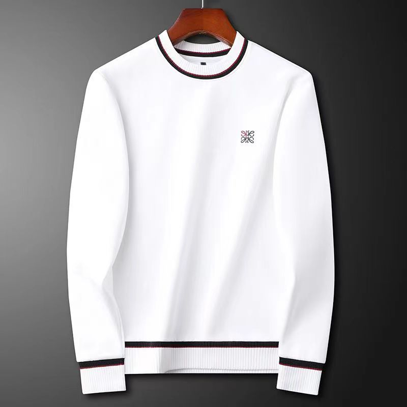 Sporty Striped Heavy Collar T-Shirt