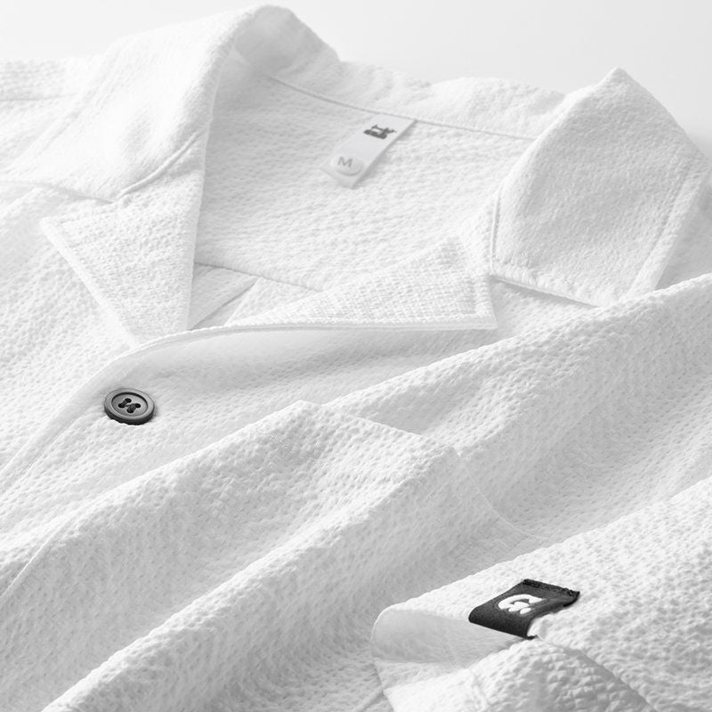 Dotted Textured Imported Popcorn Fabric Men's Shirt