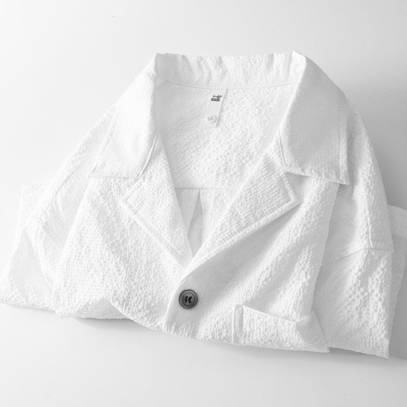 Dotted Textured Imported Popcorn Fabric Men's Shirt