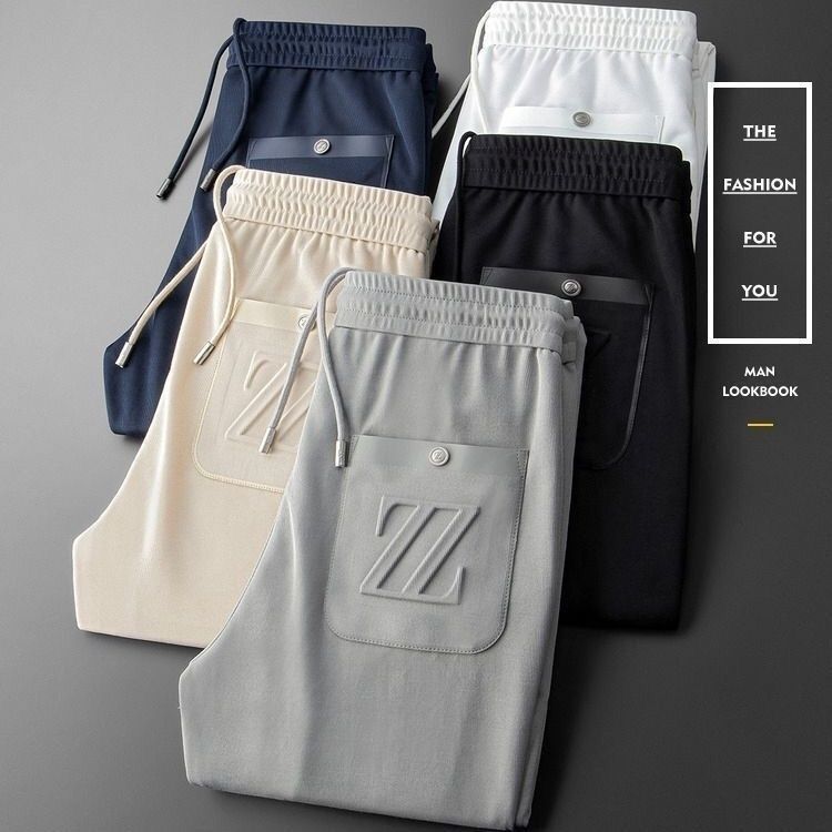 Ivory Luxe Full-Length Drawstring Pants with Designer-Inspired Check Detail