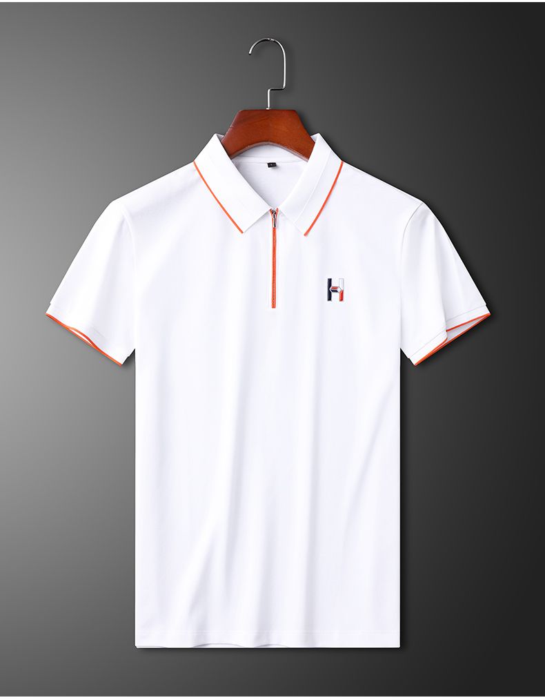 Zip Polo T-Shirt with Contrast Piping – Bold Style with Premium Finish
