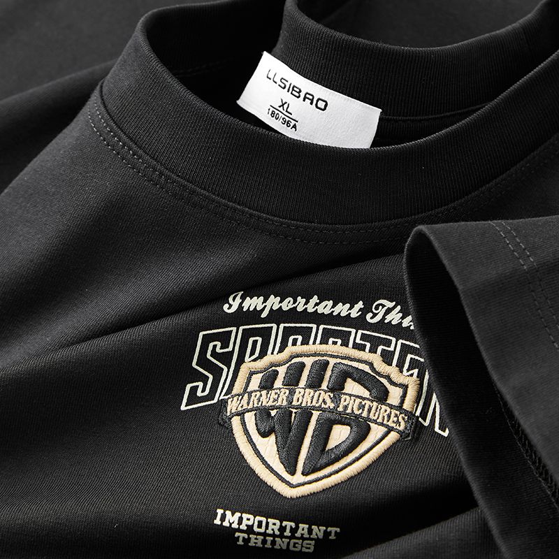 Black Warner Bros. Embroidered Imported T-Shirt
