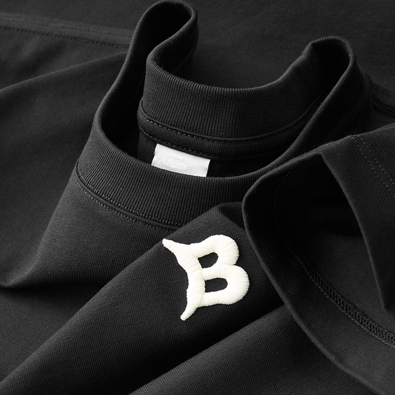 White Minimal "B" Embroidered T-Shirt – Clean Streetwear Essential