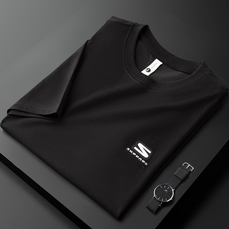Signature “S” Patch Cotton T-Shirt with Minimal Detailing