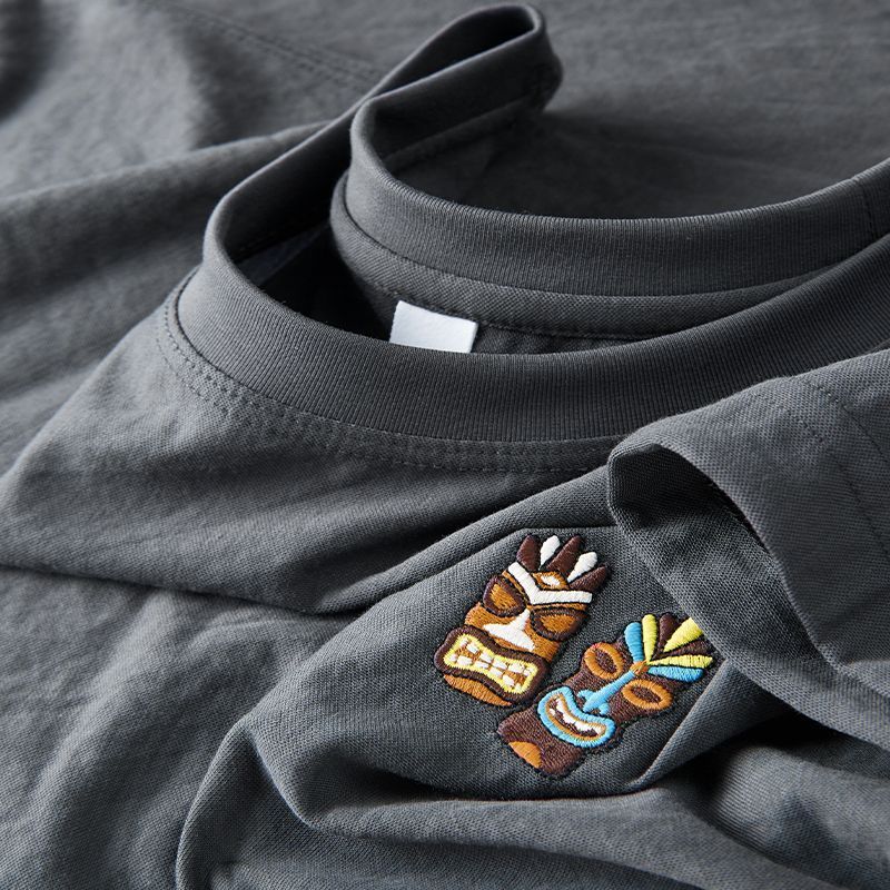 Black T-Shirt with Adivasi Embroidery – Tribal-Inspired Streetwear