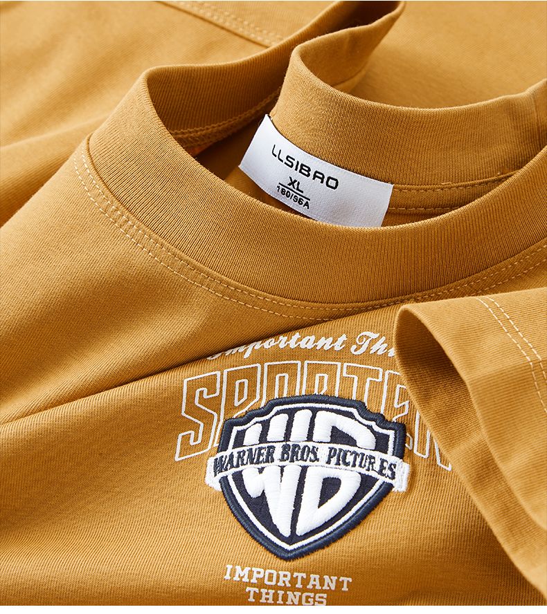Black Warner Bros. Embroidered Imported T-Shirt