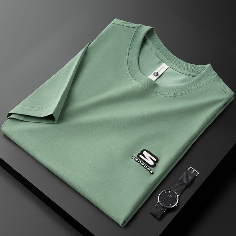 Signature “S” Patch Cotton T-Shirt with Minimal Detailing