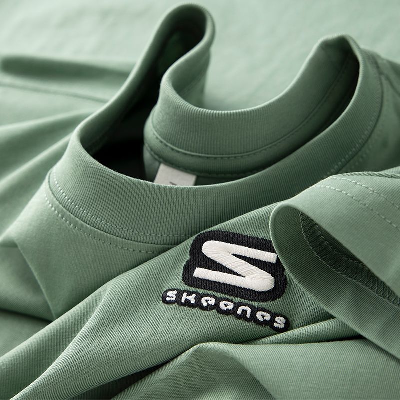 Signature “S” Patch Cotton T-Shirt with Minimal Detailing