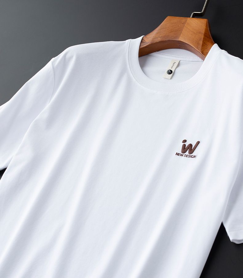 Minimalist Embroidered T-Shirt with "New Design" Logo