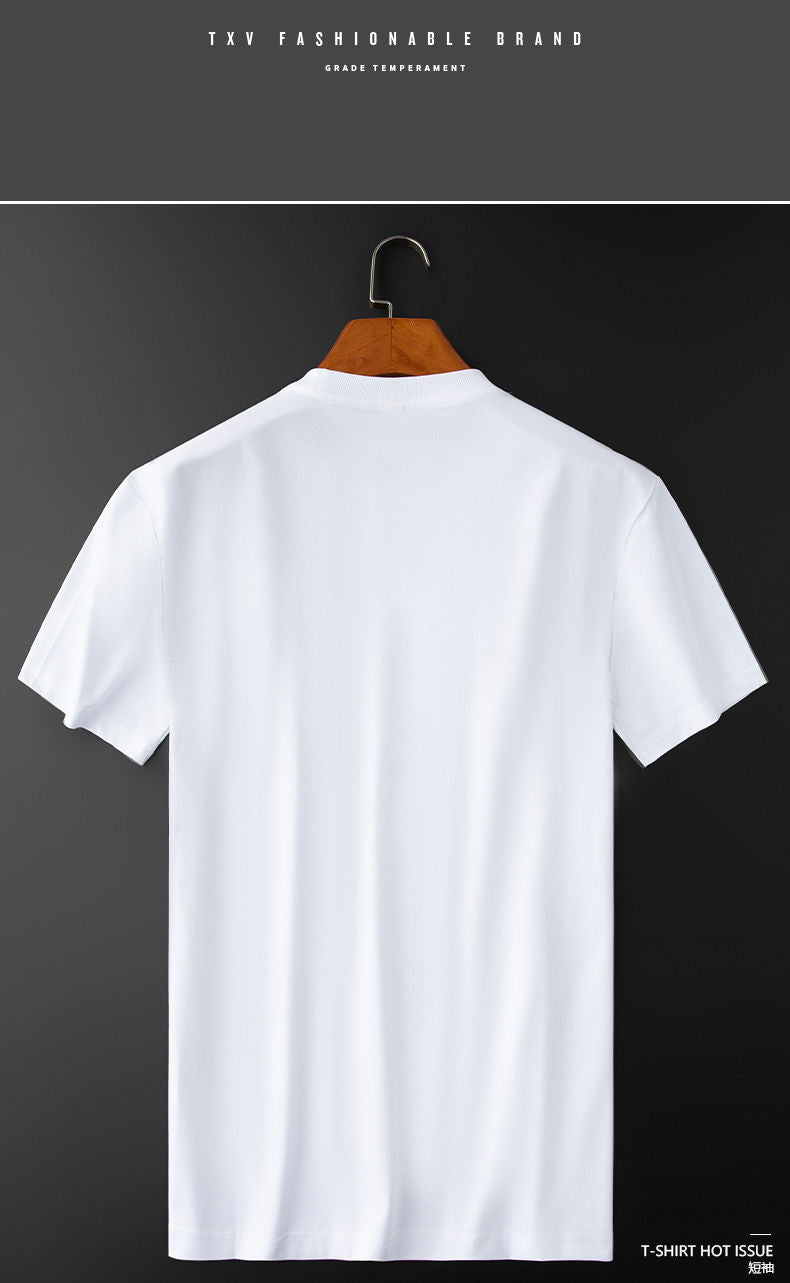 Minimalist Embroidered T-Shirt with "New Design" Logo